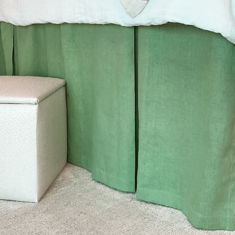 Bed skirts for beds with a square frameBed Skirt Panel - Spring Green