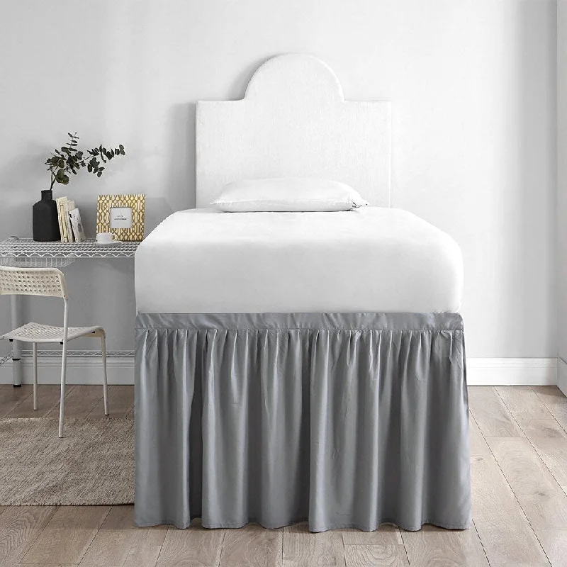 Bed skirts for beds with a slatted frameBed Skirt Twin XL (3 Panel Set) - Alloy