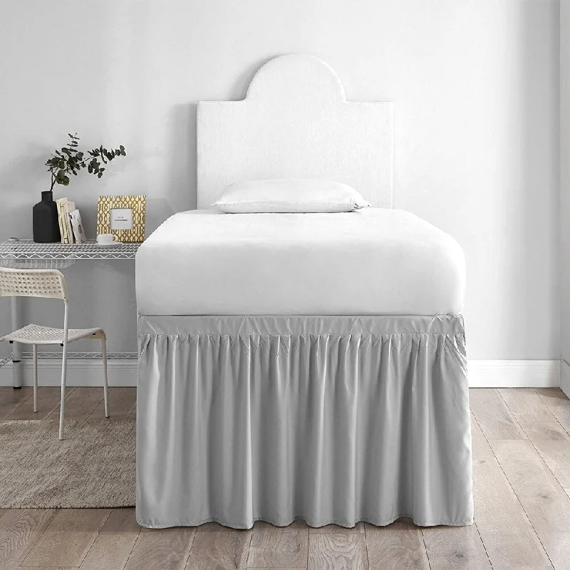 Bed skirts for beds with a non - standard frameBed Skirt Twin XL (3 Panel Set) - Glacier Gray