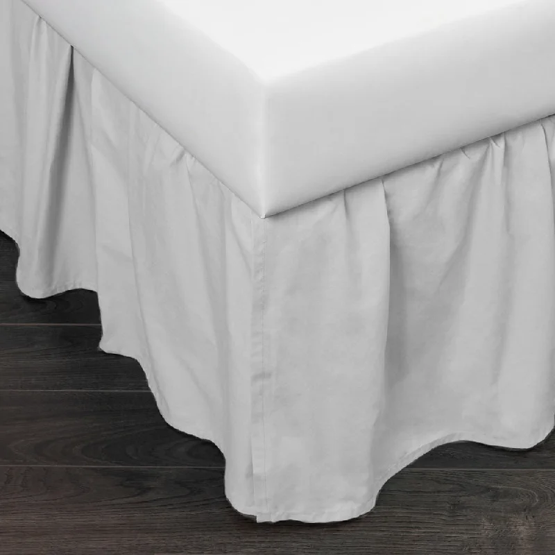 Bed skirts for air beds to make them look more like a regular bedBrighton White Cotton 24-inch Drop 3 Piece Tuck In Bed Skirt