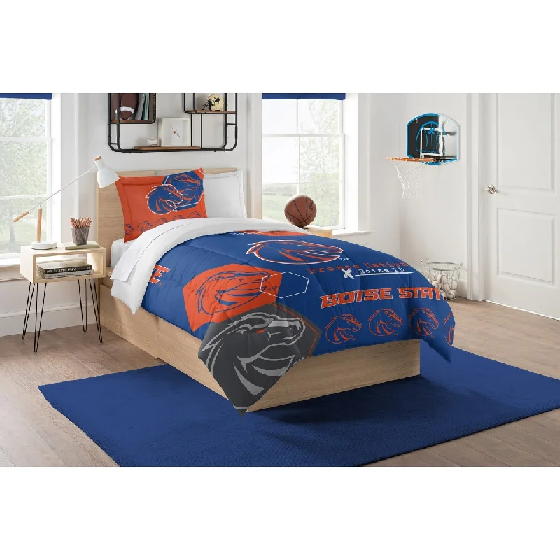 King - size comforters to fit large king - sized beds perfectlyCOL 862 Boise State Hexagon Twin Comforter Set