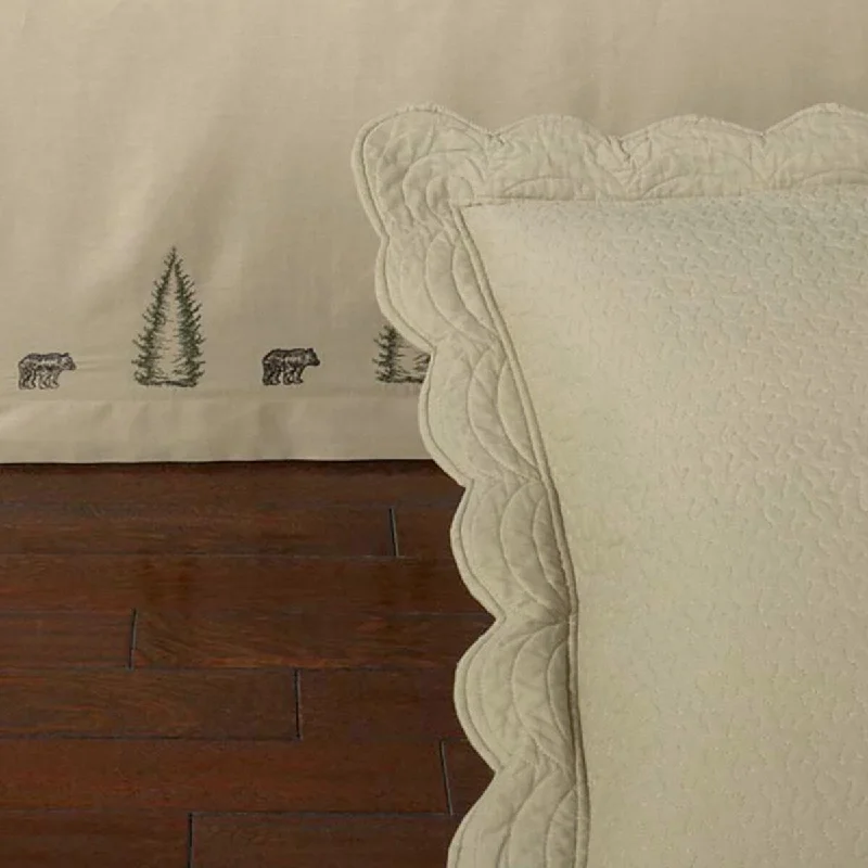 Bed skirts for beds with a curved frameDonna Sharp Bear Creek Cotton Bed Skirt