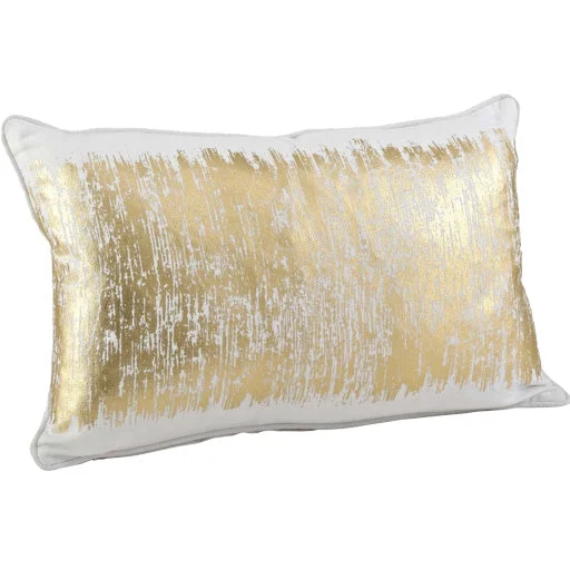 Bed skirts for beds with a metal frameGigi Metallic Banded Lumbar - Gold