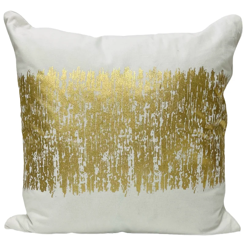 Bed skirts for beds with a curved frameGigi Metallic Banded Pillow - Gold