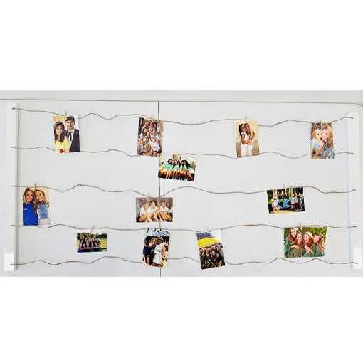 Bed skirts for beds with a canopy frameHang It Photo Display Large - White