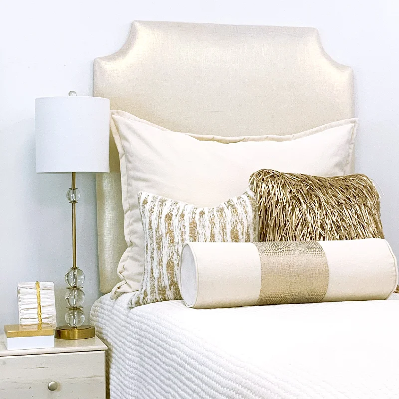 Bed skirts for beds with a square frameHeadboard - Gold Metallic