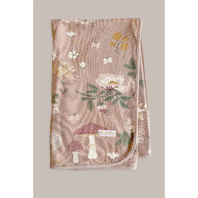 Synthetic fiber blend blankets for a budget - friendly choiceMajvillan Jersey Blanket Old Garden Pink