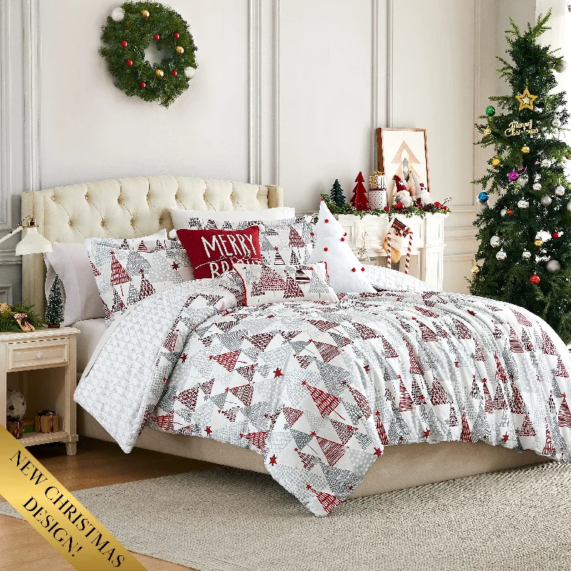 Cotton - filled comforters for a breathable and natural sleep experienceMerry and Bright 6-Piece Comforter Bedding Set