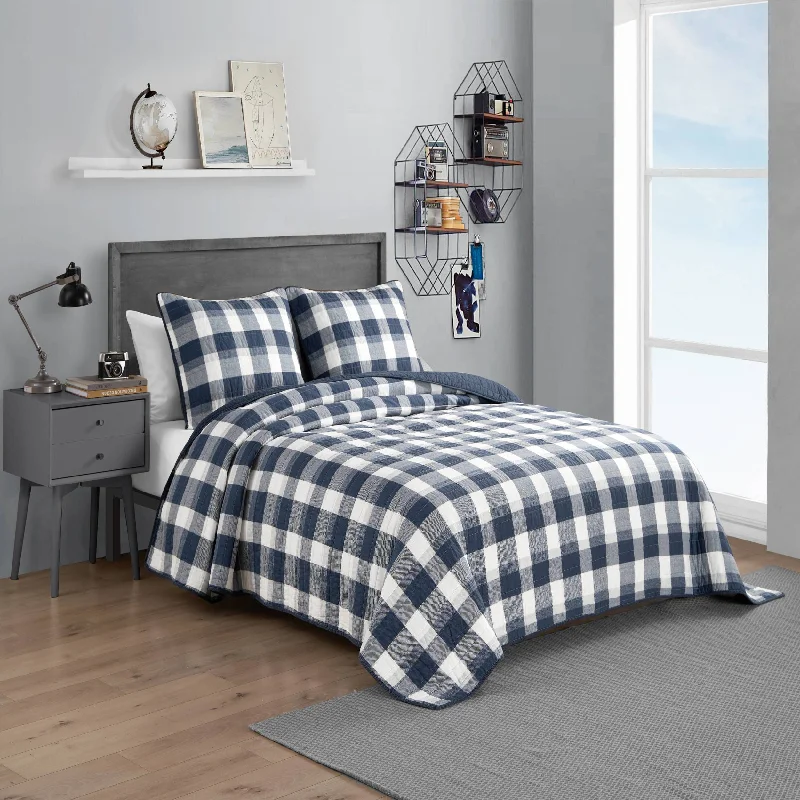 Latex - filled comforters with a bouncy texture and good supportNautica Norridge King Quilt And Sham Set