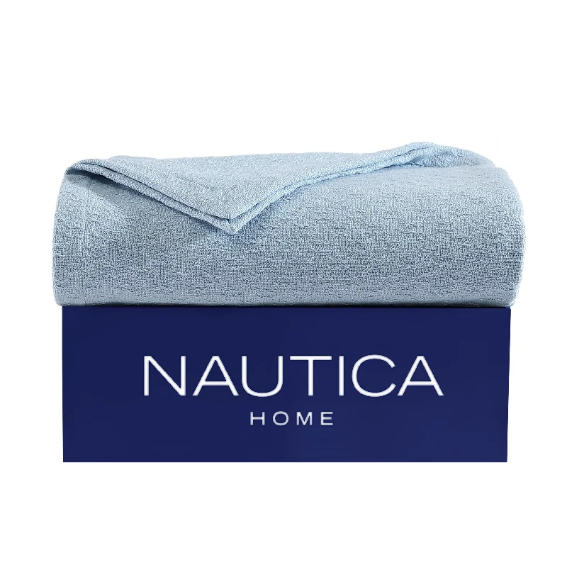 Bamboo - fiber - filled comforters with antibacterial and breathable qualitiesNautica Ripple Cove Blue Full/Queen Blanket