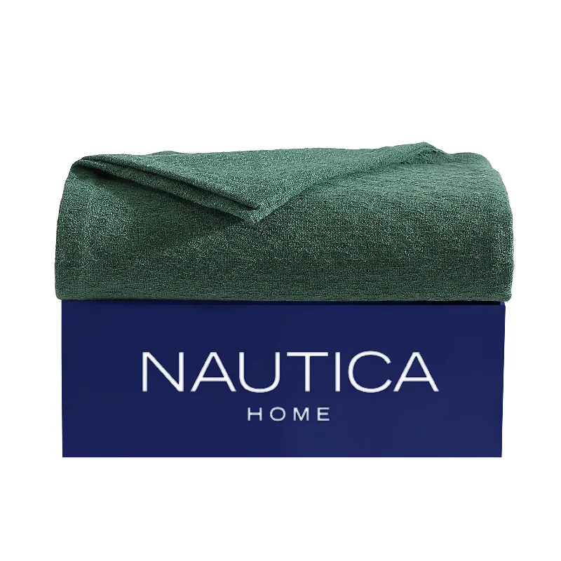 Synthetic - filled comforters like polyester for affordability and hypoallergenic propertiesNautica Ripple Cove Green Full/Queen Blanket