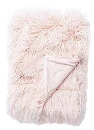 Bed skirts for beds with a leather - upholstered frameNew Shaggy Throw - Blush