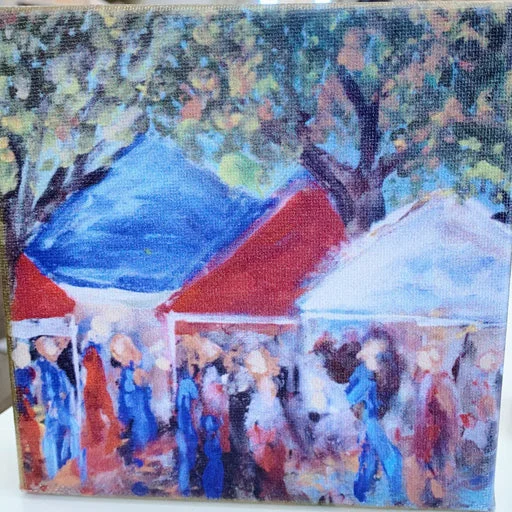 Bed skirts for beds with a canopy frameOle Miss Painting by Shannon Harris Art- 6" x 6"