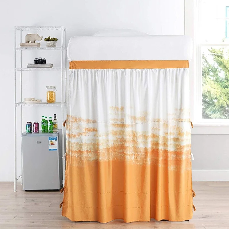 Bed skirts for beds with a fabric - covered frameOmbre Sunset Bed Skirt Panel with Ties (1 & 3 Panel) - Ochre