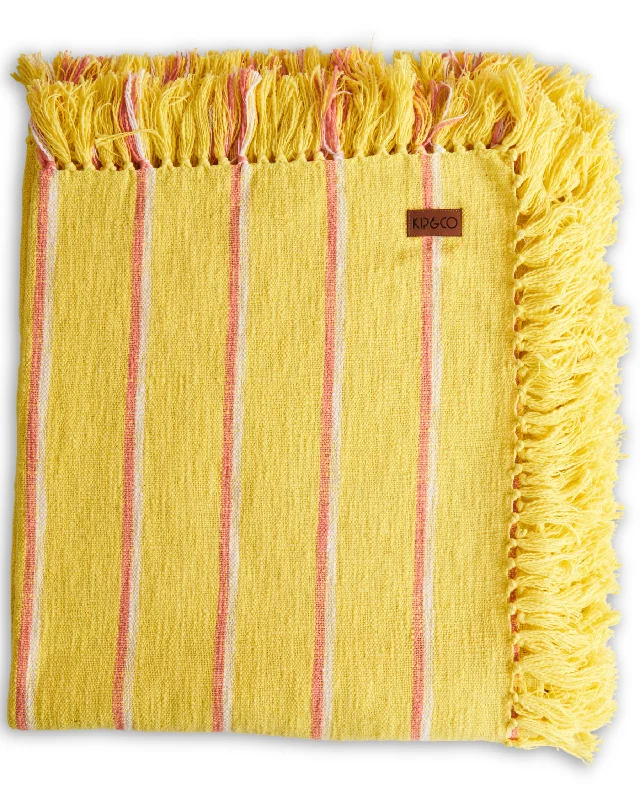 Fleece blankets for a cozy and plush texturePina Colada Stripe Woven Throw