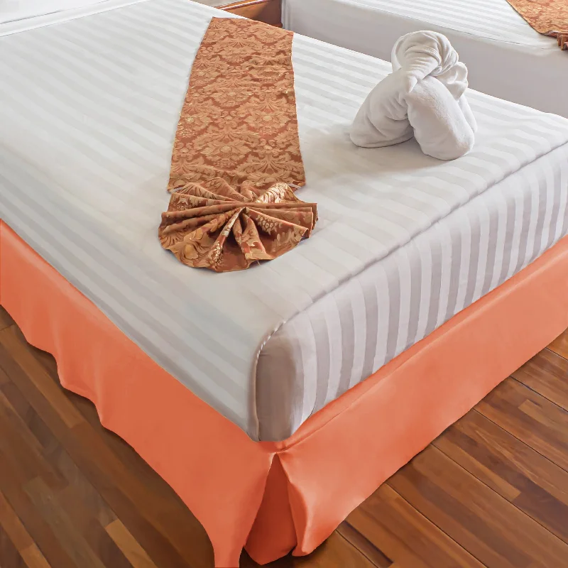 Bed skirts for beds with a non - standard frameSuperior Solid Microfiber Wrinkle-Resistant 15-inch Drop Bedskirt