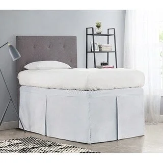 Bed skirts for beds with a wooden frameTailored Dorm Sized Bed Skirt - Glacier Gray