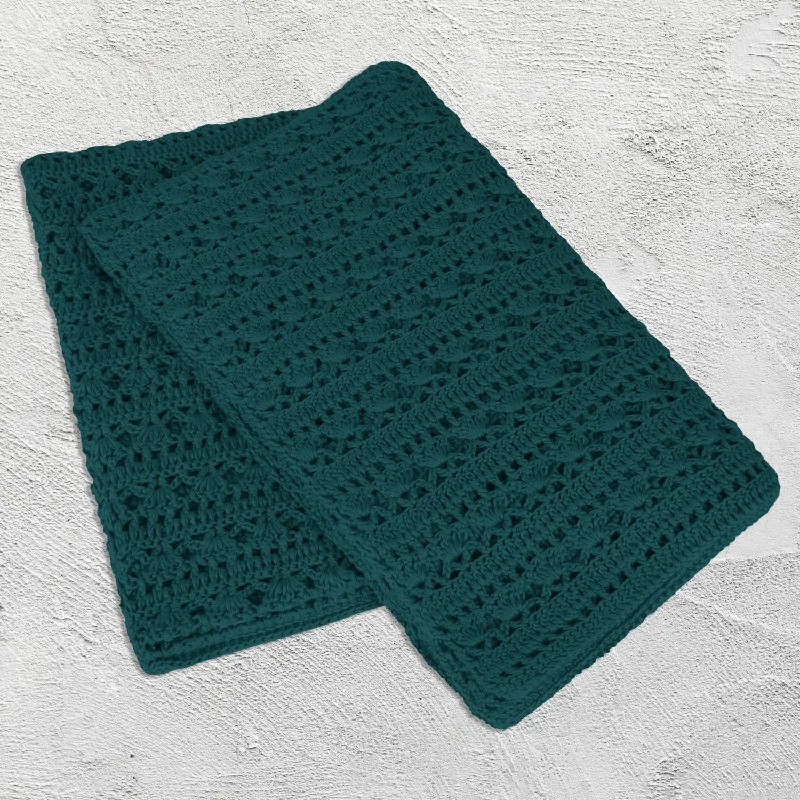 Fleece blankets for a cozy and plush textureTara Crochet Blanket - VI Viscose - S022 Teal Blue