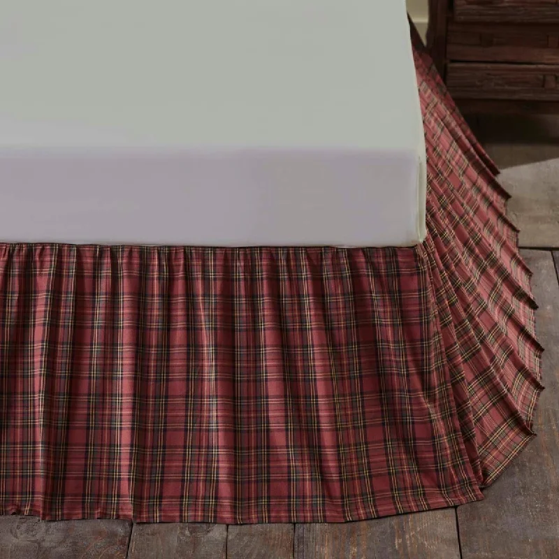 Bed skirts for beds with a round frameTartan Red Plaid Bed Skirt