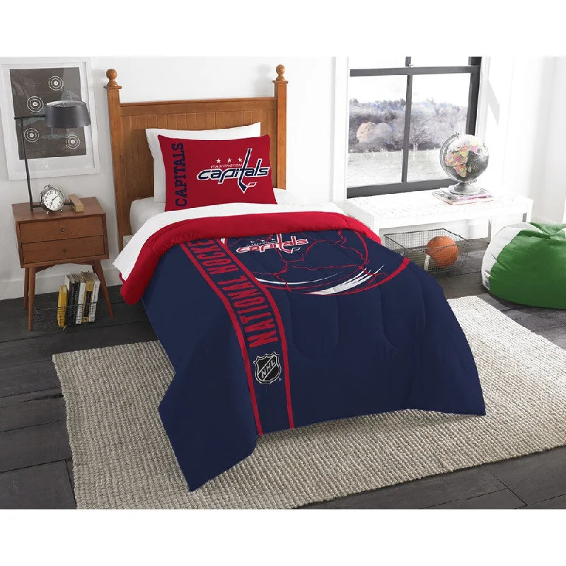 Goose down comforters known for their superior quality and insulationThe Northwest Company Official NHL Washington Capitals Printed Twin 2-piece Comforter Set