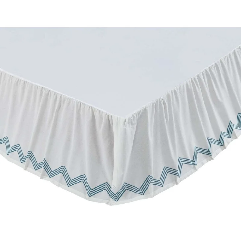 Bed skirts for beds with a slatted frameWhite Coastal Bedding VHC Laguna Bed Skirt